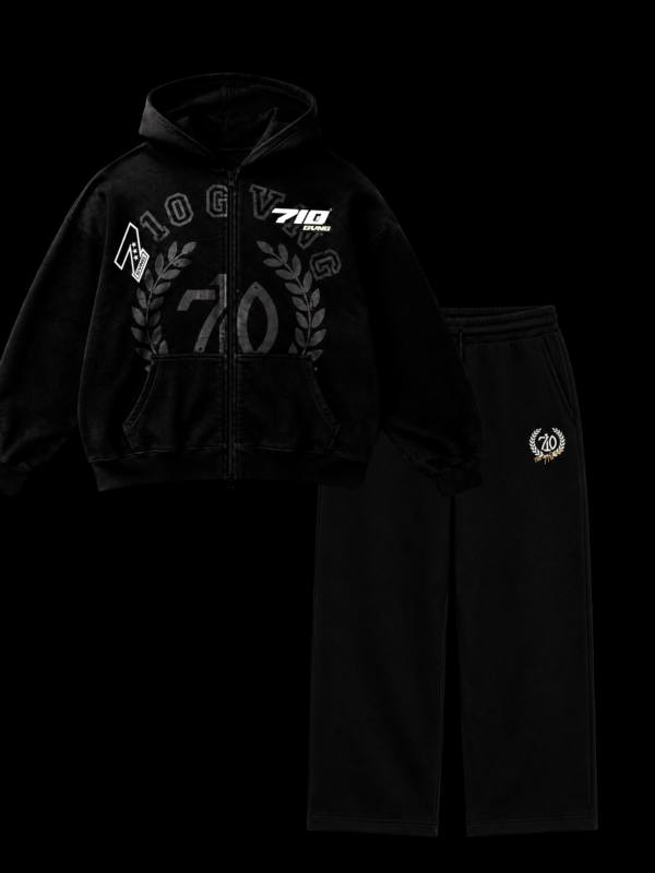 CONJUNTO MOLETOM “SCUDERIA” COR PRETO