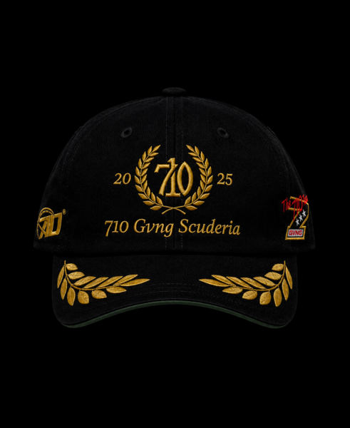 BONÉ "SCUDERIA" PRETO/DOURADO